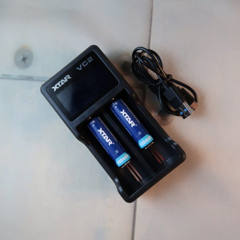VC2 Charger with TWO 14500 Li-Ion batteries