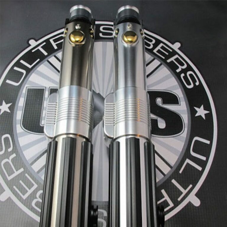 The Graflex Custom Lightsaber Nickle Plated CE Version and Polished Aluminum SE Version