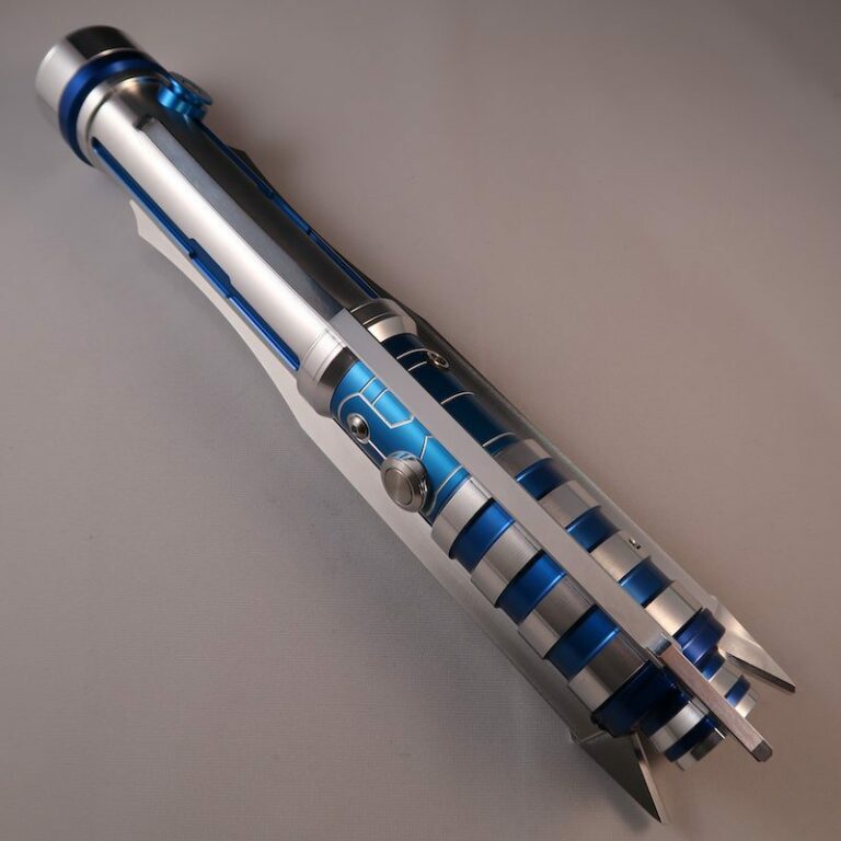 Emitter Down Azure Butcher Custom Lightsaber with No Windows