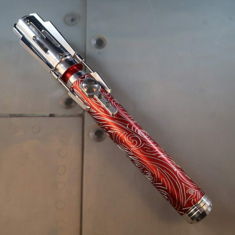 Crimson Grand Master Lightsaber With Front Etching & Activation Box