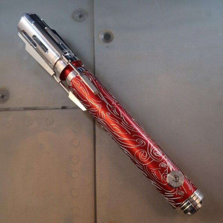 Crimson Grand Master Lightsaber With Rear Etching & Covertec Wheel
