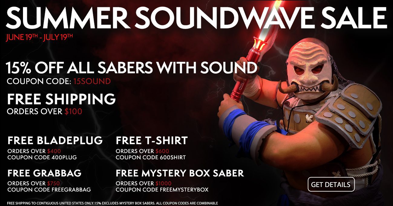 Summer Soundwave Sale Is Here 15 Off Sabers Free Shipping At 100 More