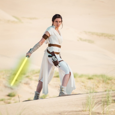 Rey Skywalker with Yellow Lightsaber