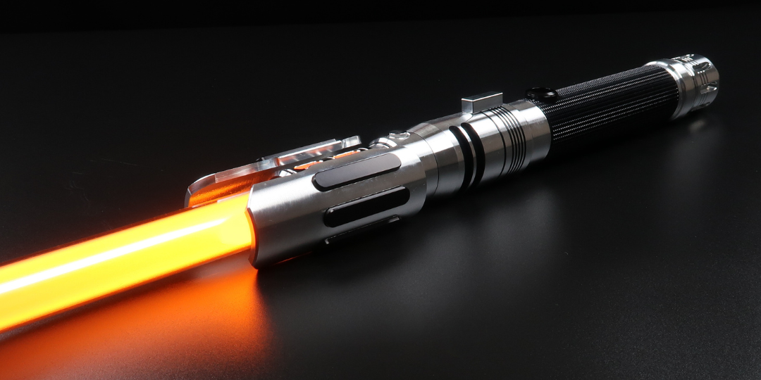 Fallen Lightsaber with Orange Blade